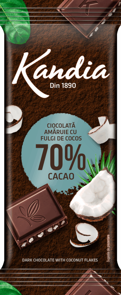 Kandia čokoláda 70% kakaa kokosová