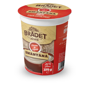 Smantana 20%  Zakysaná smetana 20% Bradet  375g