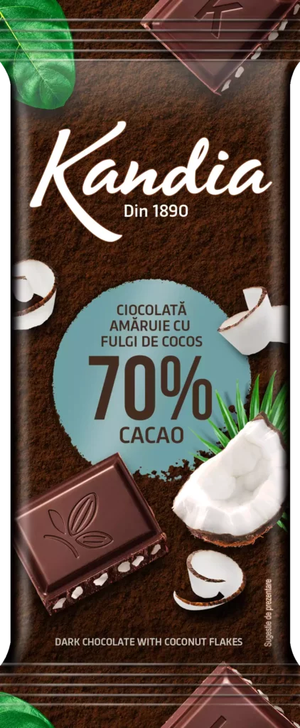 Kandia čokoláda 70% kakaa kokosová